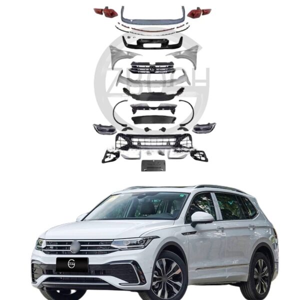 Automotive parts For Volkswagen Tiguan facelift 2023 R-line body kits Front car bumper assembly fenders tiguan headlight