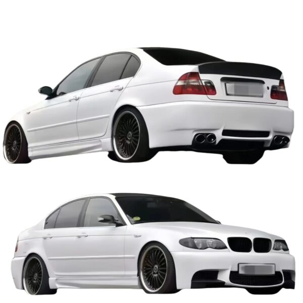 Car body parts bumper assembly side skit 3 series E46 sedan 4 door MT style body kit For BMW E46 body kit