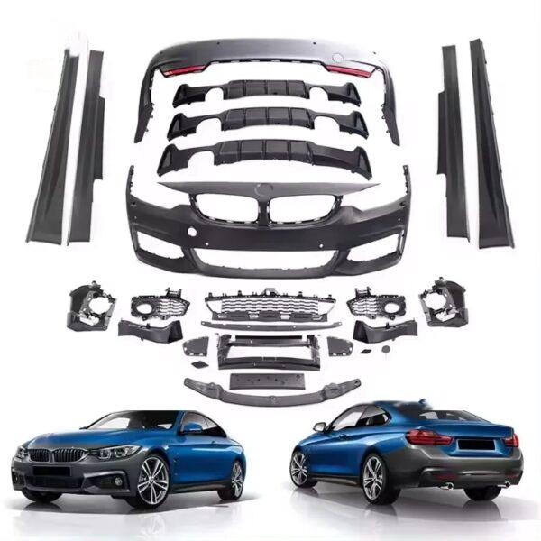 accessories MT style body kit car bumpers front lip Rear diffuser Side Skirts for BMW F32 body kit M sport car parts - Image 2